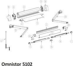 Venstre - Højre Endekappe Til Markiseboksen 5003 -Campingudstyr Butik 23060 2 p