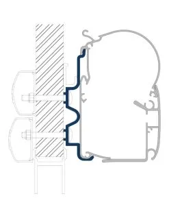 550 Cm - Adapterbeslag Dometic PW Hymercamp