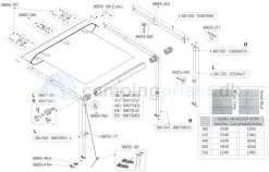 Tagstang H Posemarkise XL 360 - 550 Cm Fiamma Overligger -Campingudstyr Butik Arm posemarkise Fiamma Caravanstore XL 0140234 Campingpriser.dk p