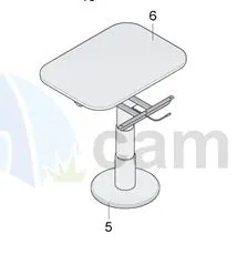 Bordplade Til Siddegruppe - Hvid 880 X 650 Mm