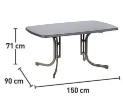 Bord 150 X 90 Cm Sevelit Boulevard -Campingudstyr Butik Campingbord MFG Boulevard 150 90 cm 1 1149560 Campingpriser.dk p