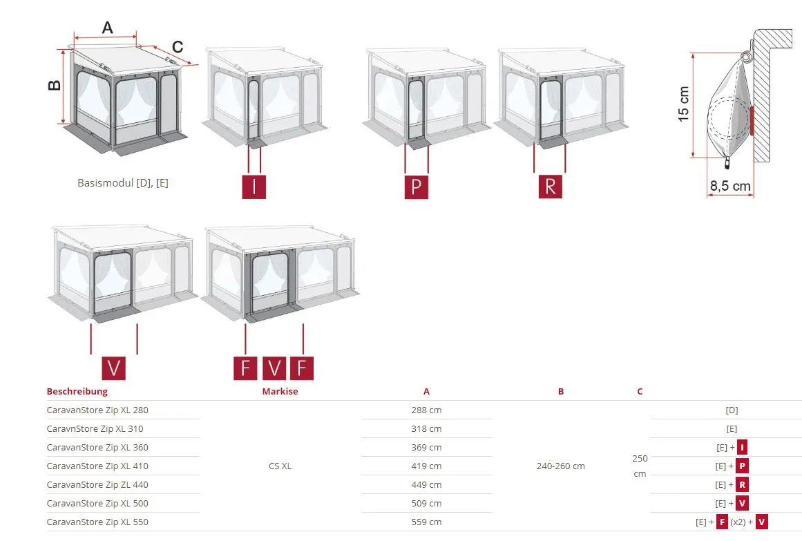 100 Cm Frontstykke Caravanstore ZIP XL 7 100 Cm Frontstykke Caravanstore ZIP XL - Billede 5