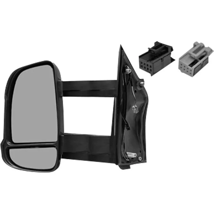 Sidespejl Fiat Ducato I Sort Plast Med Metalfod Og Temp. Sensor 3 Sidespejl Fiat Ducato I Sort Plast Med Metalfod Og Temp. Sensor