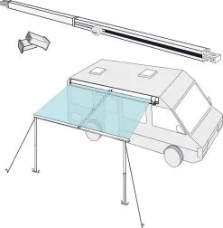 Teleskopstang Til Fiamma Markise F45 - F65 - F80 -Campingudstyr Butik Teleskopstang Fiamma Markise F45 F65 F80 1 905200 Campingpriser.dk p